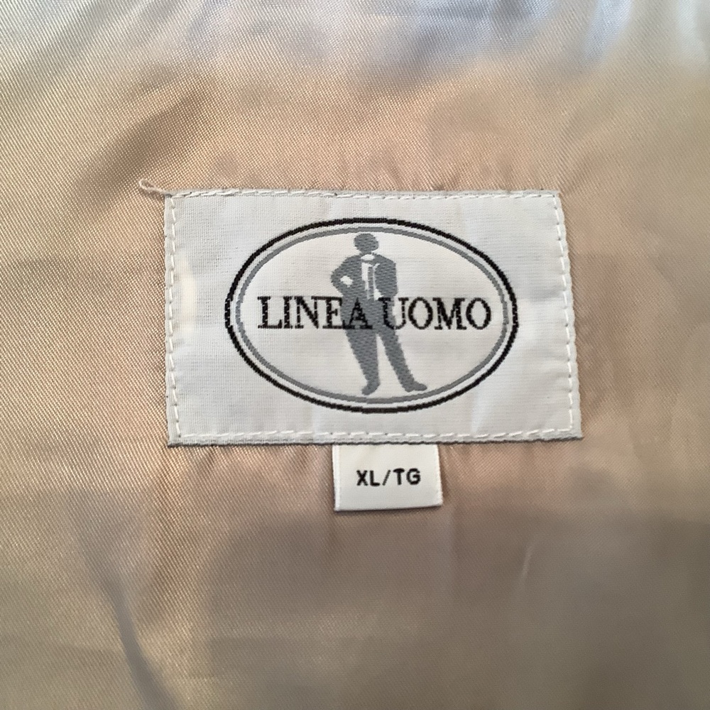Linea Uomo button down shirt jacket, beige, 2 exterior pockets, 3 interior, XL - Picture 4 of 16